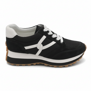 Valentina Mixed Leather Retro Sneakers