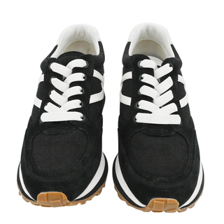 Valentina Mixed Leather Retro Sneakers