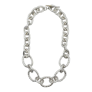 Classico Hammered Bastille Link Necklace