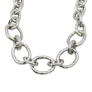 Classico Hammered Bastille Link Necklace