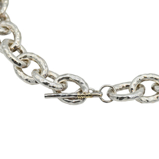 Classico Hammered Bastille Link Necklace