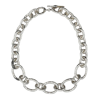 Classico Hammered Bastille Link Necklace