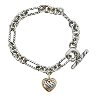 Cable Figaro Heart Bracelet