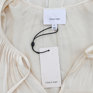 Alabaster Chrystie Ruffle Satin Top