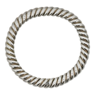Sterling Silver Sculpted Cable Necklace