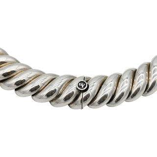 Sterling Silver Sculpted Cable Necklace