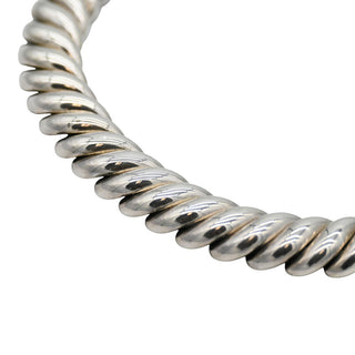 Sterling Silver Sculpted Cable Necklace