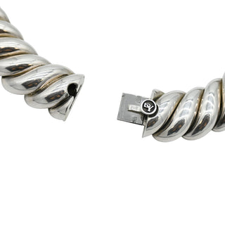 Sterling Silver Sculpted Cable Necklace