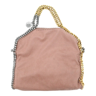 Blush Pink Two-Tone Chain Falabella Fold Over Tote Bag