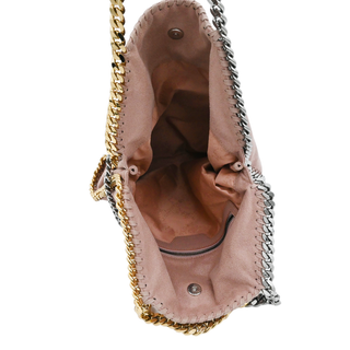 Blush Pink Two-Tone Chain Falabella Fold Over Tote Bag