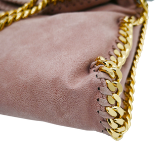 Blush Pink Two-Tone Chain Falabella Fold Over Tote Bag