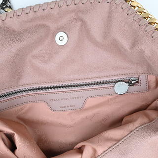 Blush Pink Two-Tone Chain Falabella Fold Over Tote Bag