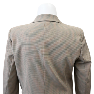 LAFAYETTE148 | Brown Micro Houndstooth One-Button Blazer