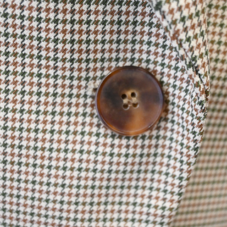 LAFAYETTE148 | Brown Micro Houndstooth One-Button Blazer