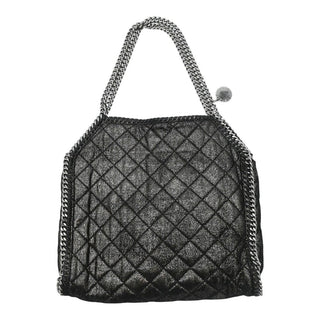 STELLA MCCARTNEY | Black Falabella Metallic Quilted Tote Bag