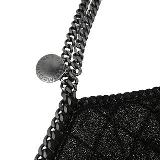 STELLA MCCARTNEY | Black Falabella Metallic Quilted Tote Bag