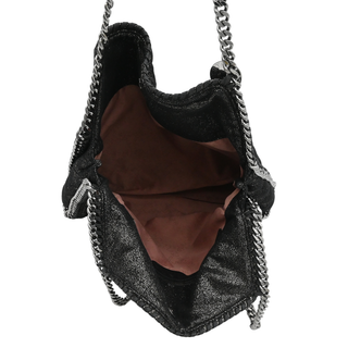 STELLA MCCARTNEY | Black Falabella Metallic Quilted Tote Bag