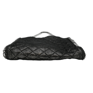 STELLA MCCARTNEY | Black Falabella Metallic Quilted Tote Bag