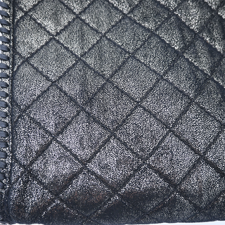 STELLA MCCARTNEY | Black Falabella Metallic Quilted Tote Bag