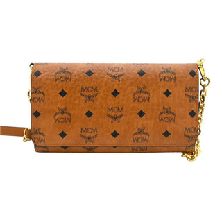 MCM | Aren Visetos Cognac Crossbody Wallet