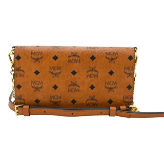 MCM | Aren Visetos Cognac Crossbody Wallet
