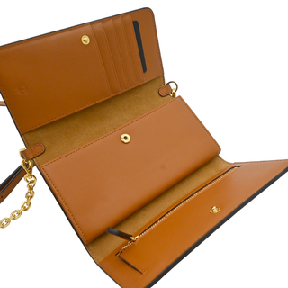 MCM | Aren Visetos Cognac Crossbody Wallet