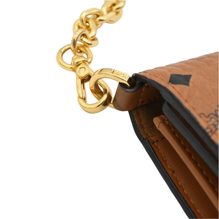 MCM | Aren Visetos Cognac Crossbody Wallet