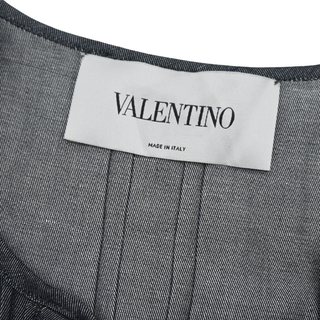 Ruffle Detail Denim A-Line Dress