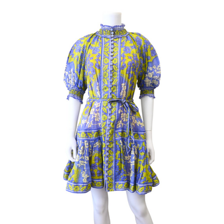 ZIMMERMANN | Floral Ramie Belted Midi Dress
