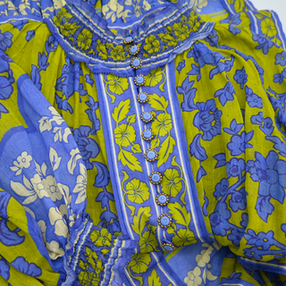 ZIMMERMANN | Floral Ramie Belted Midi Dress