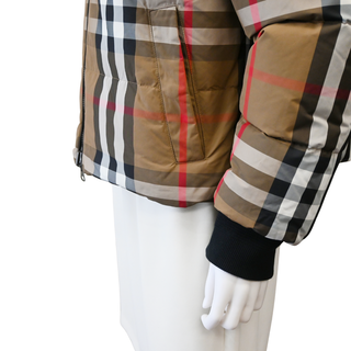 Reversible Black & Archive Beige Check Puffer Jacket