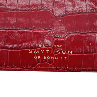 SMYTHSON | Red Crocodile Embossed Mara Multi-Zip Case