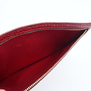 SMYTHSON | Red Crocodile Embossed Mara Multi-Zip Case