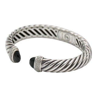Waverly Black Onyx & Diamond 10mm Cuff Bracelet