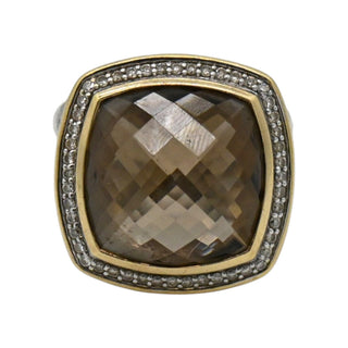 Albion Smoky Topaz & Diamond Ring