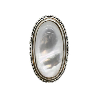 Crystal Quartz & Mother of Pearl Doublet Cocktail Ring
