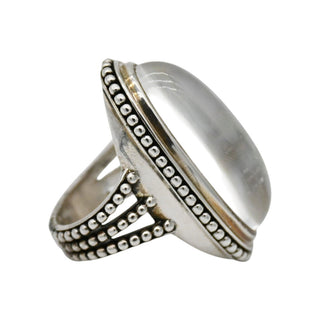 Crystal Quartz & Mother of Pearl Doublet Cocktail Ring