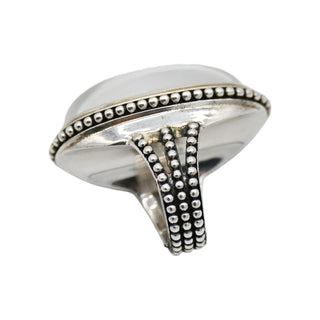 Crystal Quartz & Mother of Pearl Doublet Cocktail Ring