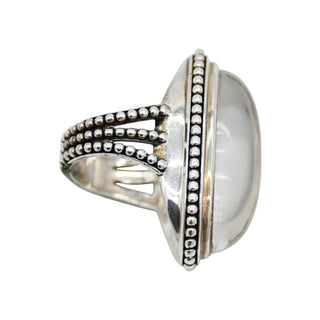 Crystal Quartz & Mother of Pearl Doublet Cocktail Ring