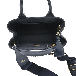 PRADA | Baltic Blue Jardinière Small Cotton Canvas Handbag