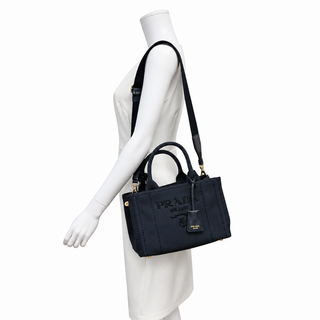 Baltic Blue Jardinière Small Cotton Canvas Handbag