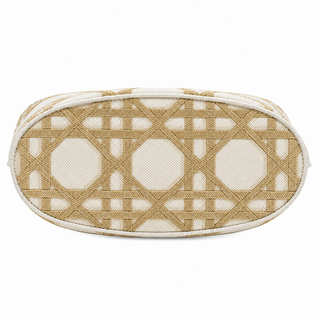 Cannage Embroidered Brocart Hat Basket Bag