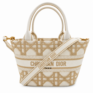 Cannage Embroidered Brocart Hat Basket Bag