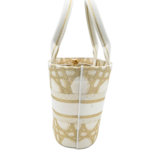 DIOR | Cannage Embroidered Brocart Hat Basket Bag