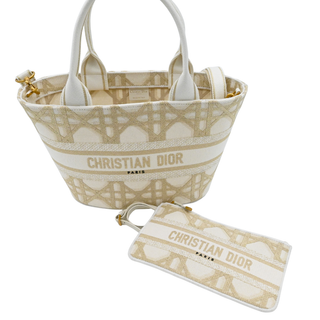 Cannage Embroidered Brocart Hat Basket Bag