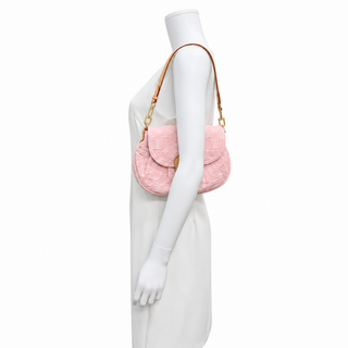 Pink Sunset Monogram Denim Flap Bag