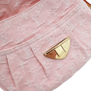 Pink Sunset Monogram Denim Flap Bag
