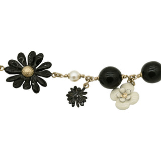Camellia CC Pearl Beaded Long Necklace