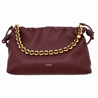Flamenco Drawstring Leather Shoulder Bag