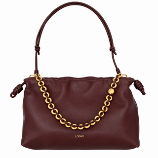 Flamenco Drawstring Leather Shoulder Bag